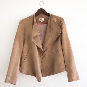 NWOT Jacket Microsuede Open, Tan